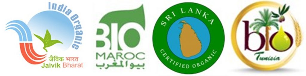 Logos of country organic schemes